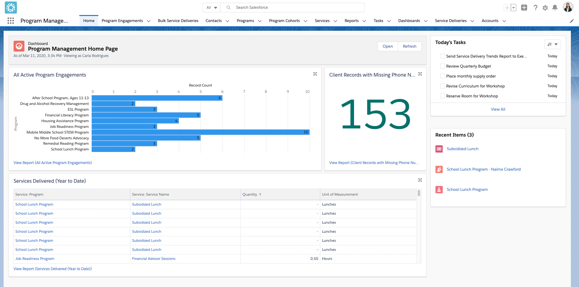 screenshot of Salesforce.org Nonprofit Cloud